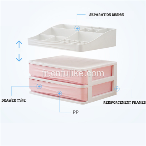 Organisateur de tiroir de maquillage de boîte de rangement cosmétique